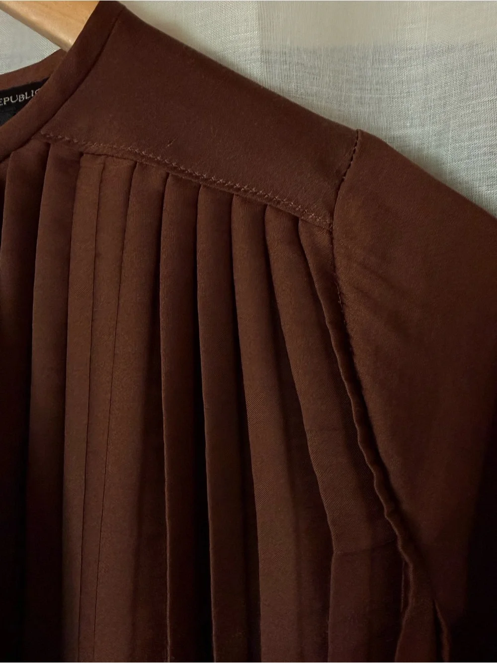 🤎 Luxurious Pleated Chocolate  Brown Blouse 🤎